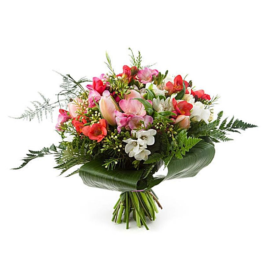 Shades Of Pink Bouquet:Send Mixed Flowers to Canada