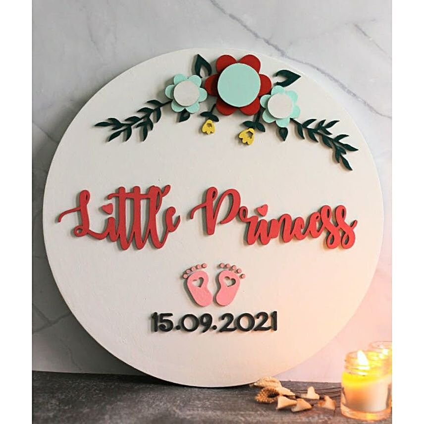 Personalised Little Princess Nameplate:Send Gifts to Calgary