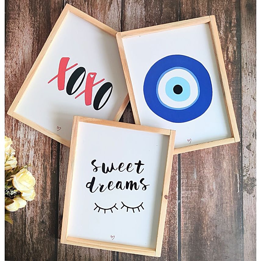 Evil Eye Wall Hanging Frame Combo:Miss You Gifts to Canada