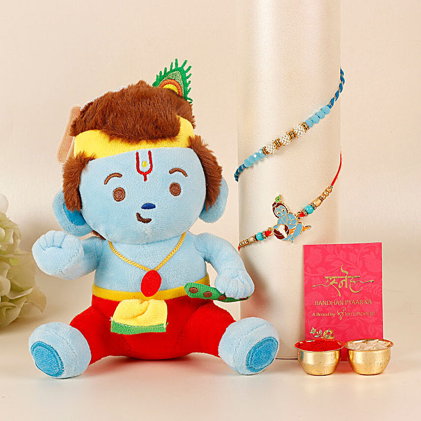 Sneh Charming & Divine Rakhi Set With Lord Krishna Toy