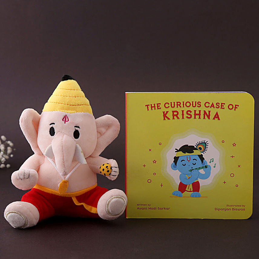 Ganesha Toy & Krishna Story Book:Diwali Gift Delivery Canada