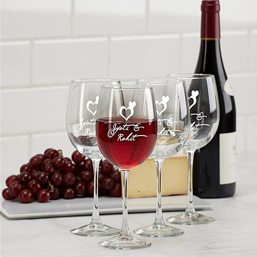 Personalised Set Of 2 Wine Glasses 1021