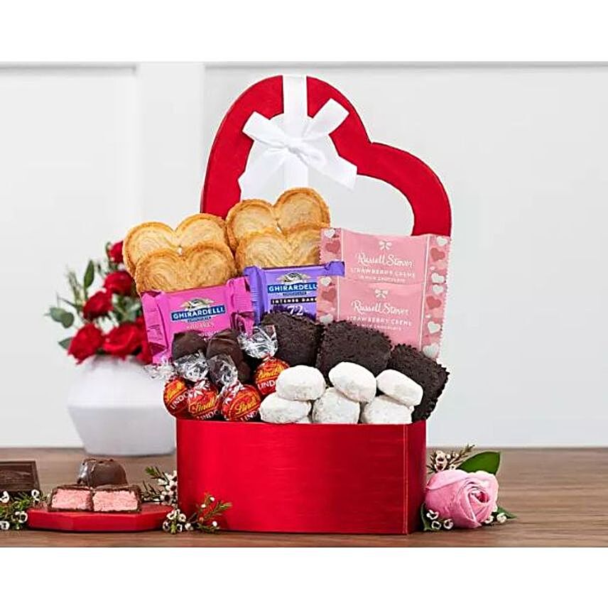 Valentine Brownies & Truffles Hamper:Valentine's Day Gift Delivery in Canada