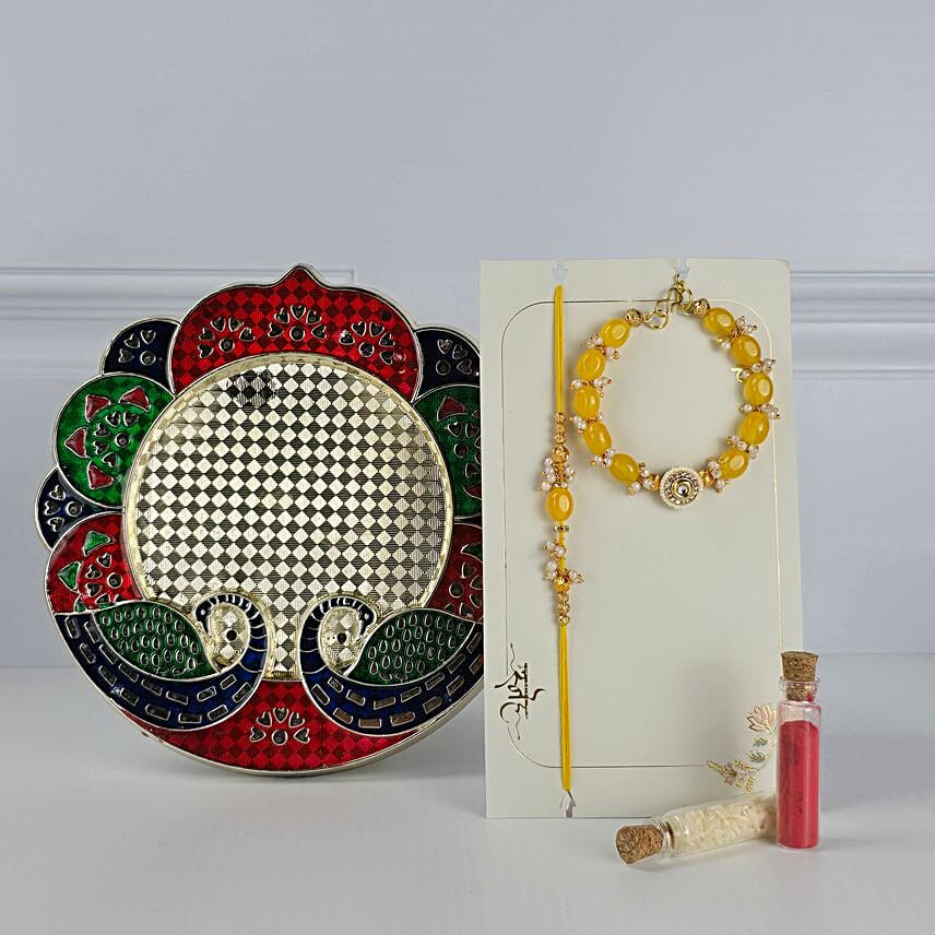 Refined BB Pearls Rakhi N Pooja Thali Set
