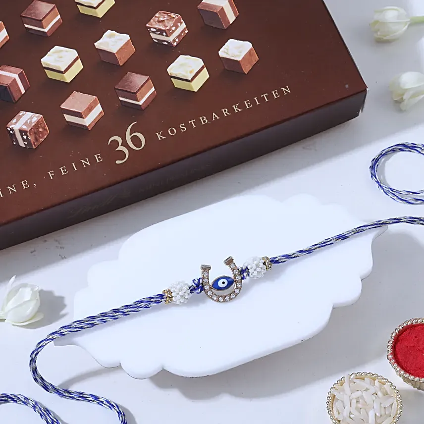 Evil Eye Rakhi with Chocolates