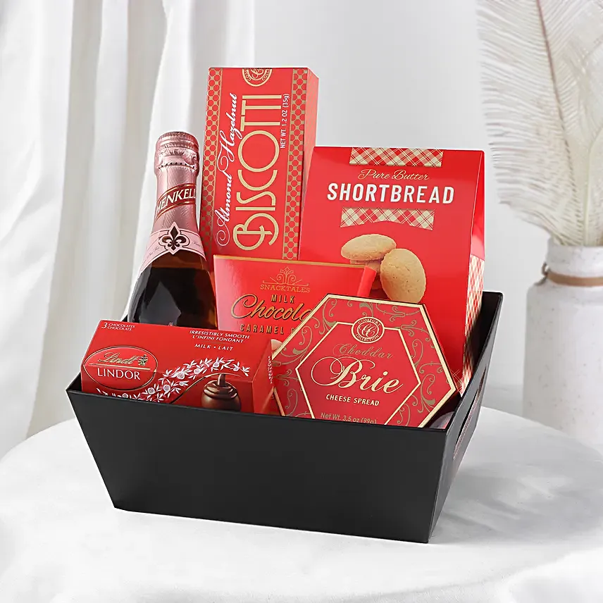 Premium Rakhi Hamper with Wine Sweets and Pearl Rakhi