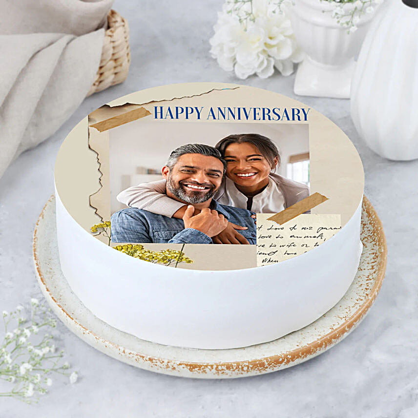 Anniversary Edition Vanilla Photo Cake Half Kg