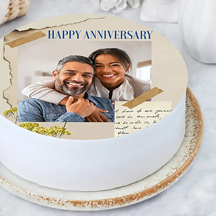 Anniversary Edition Vanilla Photo Cake Half Kg