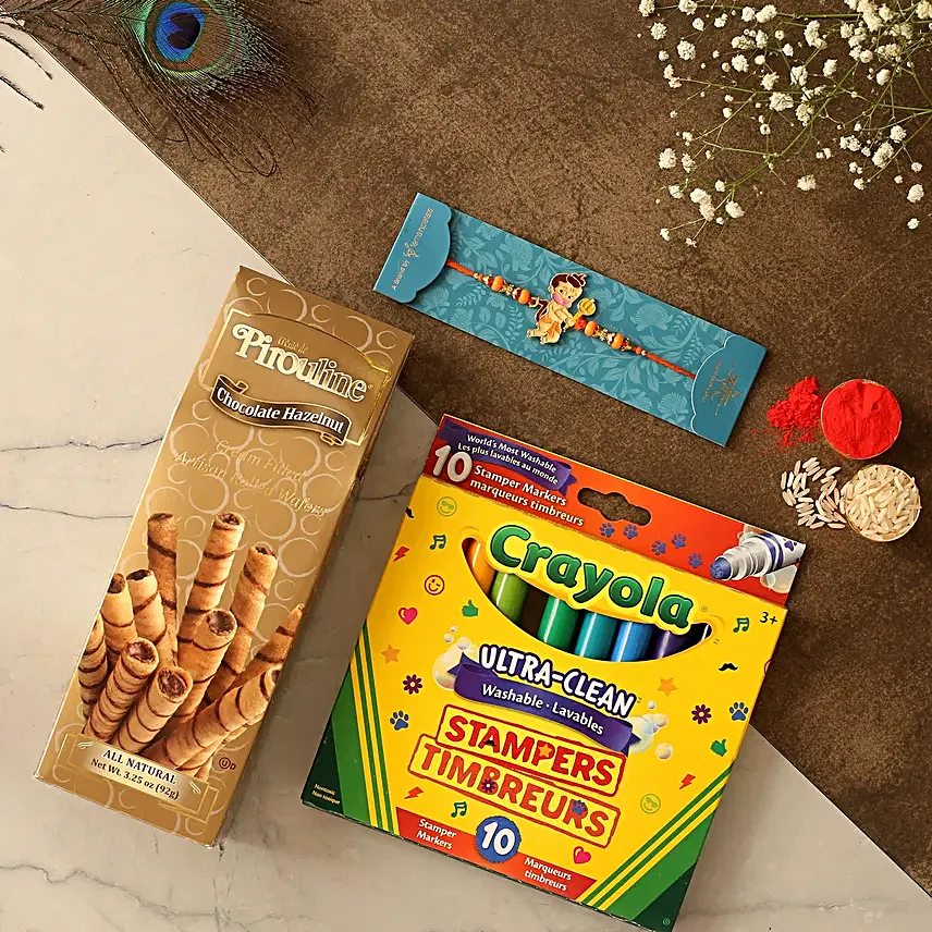 Bal Hanuman Kids Rakhi With Glitter Colours