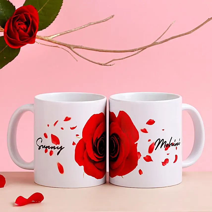 Blooming Love Personalised Mug Set Hand Delivery