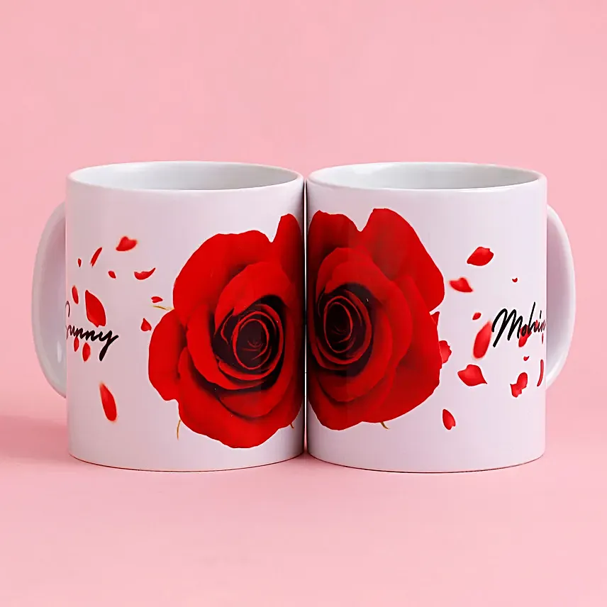 Blooming Love Personalised Mug Set Hand Delivery