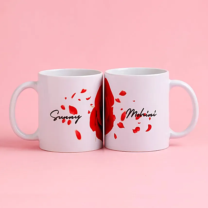 Blooming Love Personalised Mug Set Hand Delivery