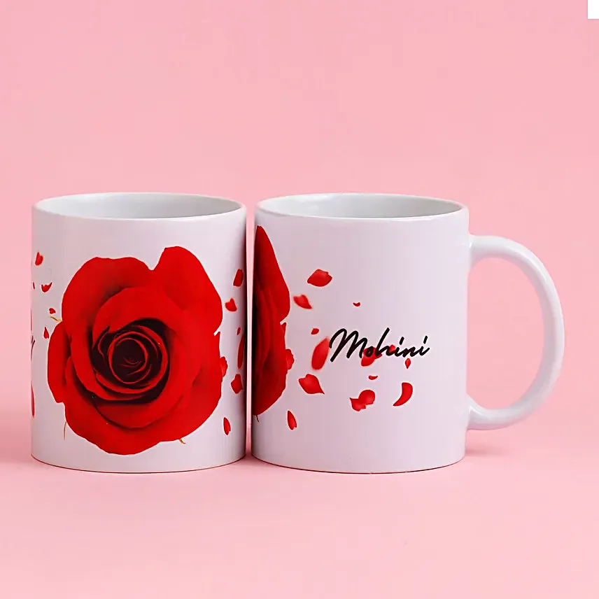 Blooming Love Personalised Mug Set Hand Delivery