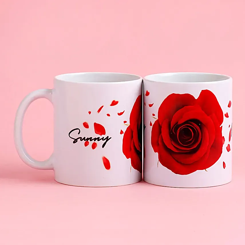 Blooming Love Personalised Mug Set Hand Delivery