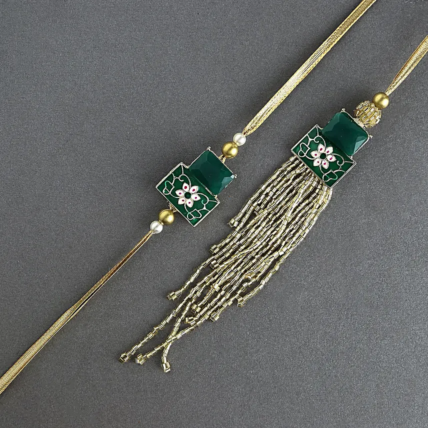 Blossom Rajasthani Bhaiya Bhabhi Rakhi Set