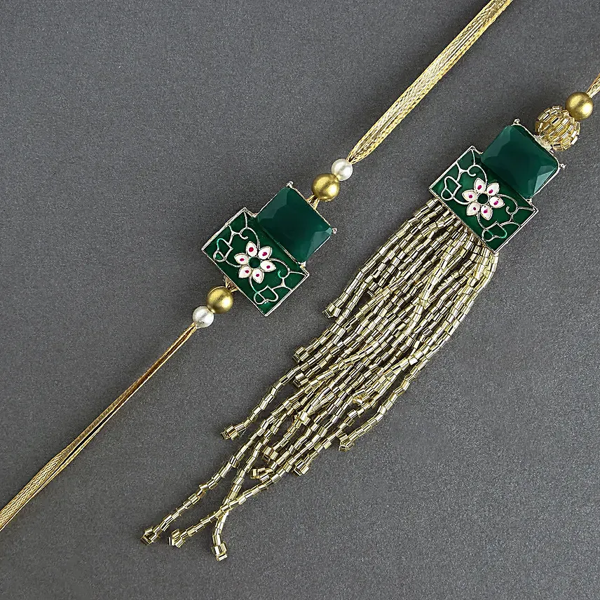Blossom Rajasthani Bhaiya Bhabhi Rakhi Set