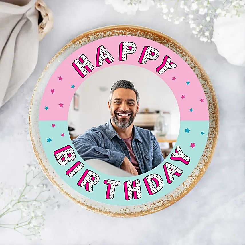 Confetti Birthday Vanilla Photo Cake Half Kg