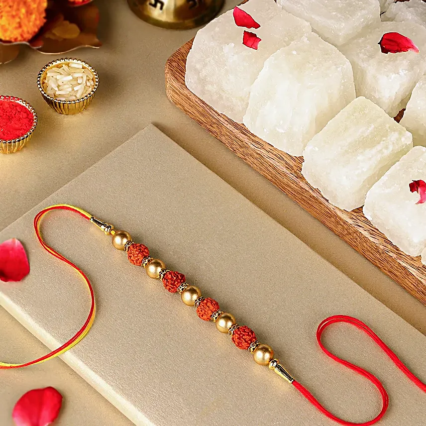 Earthly Blessings Rudraksha Rakhi N Petha Delight