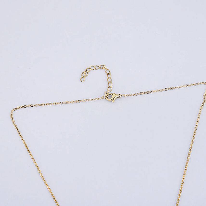 Elegant Charm Name Necklace Gold