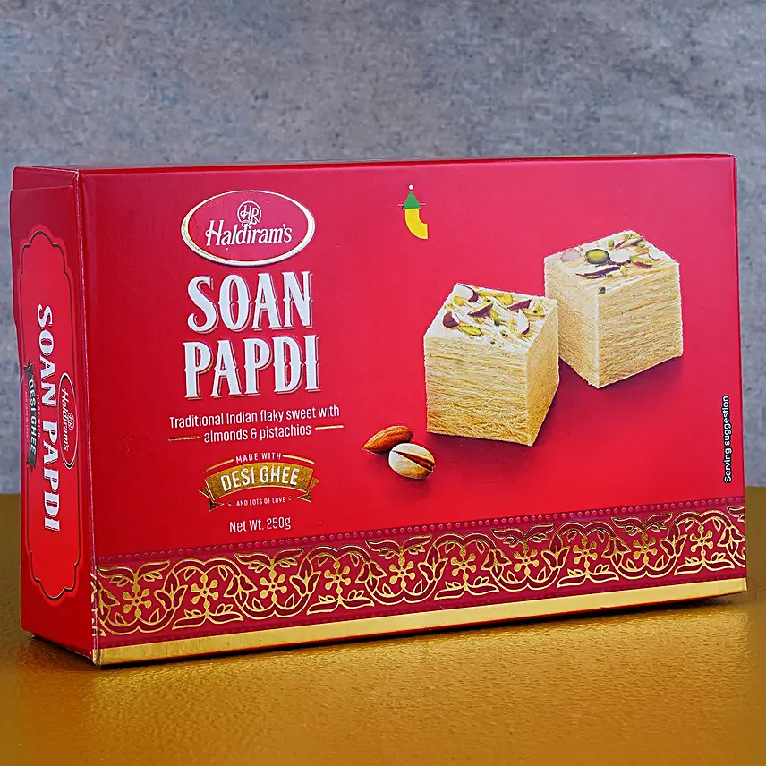 Elegant Pearl Thread Rakhi And Soan Papdi