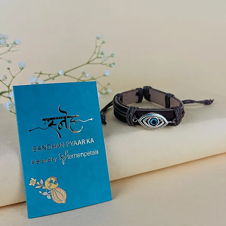 Evil Eye Bracelet Rakhi N Succulent Plant Pot