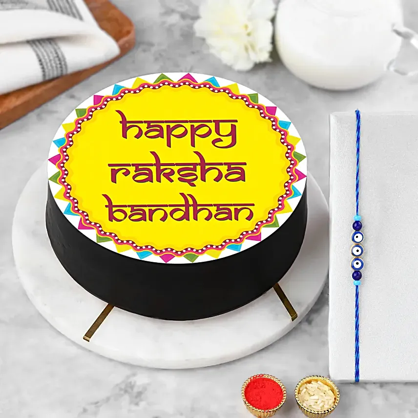 Feng Shui Rakhi N Chocolate Cake Combo 1Kg