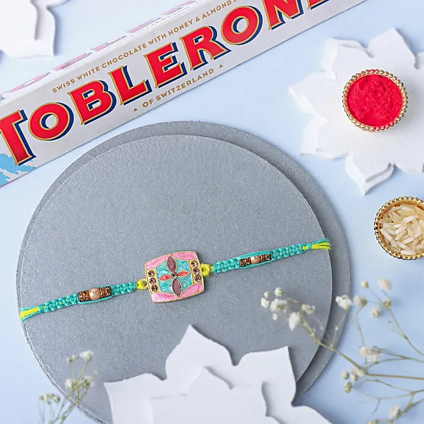 Floral Fantasy Rakhi N Toblerone Delight