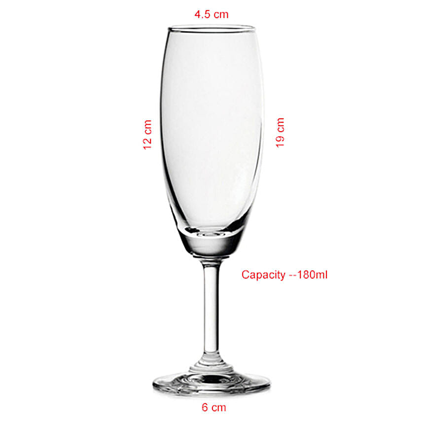 For Love Personalised Champagne Glass Set