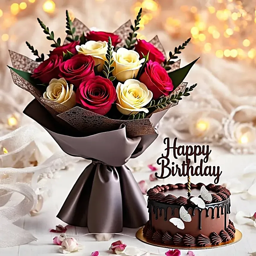 Forever Yours Bouquet N Cake