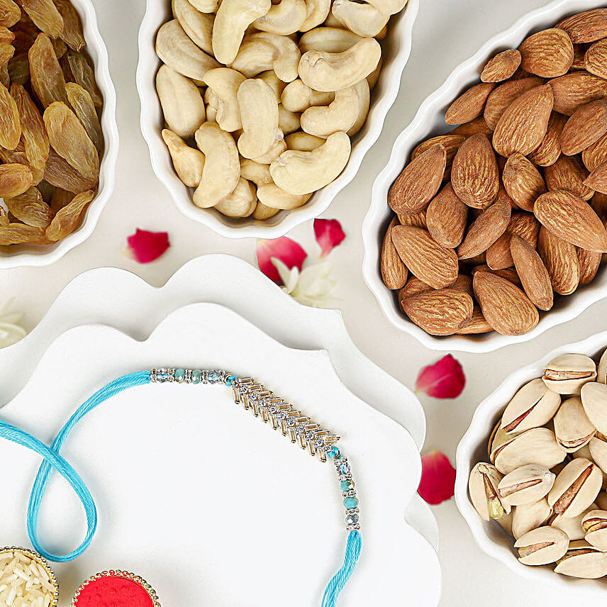 Glittering Grandeur Rakhi N Nutty Treasures