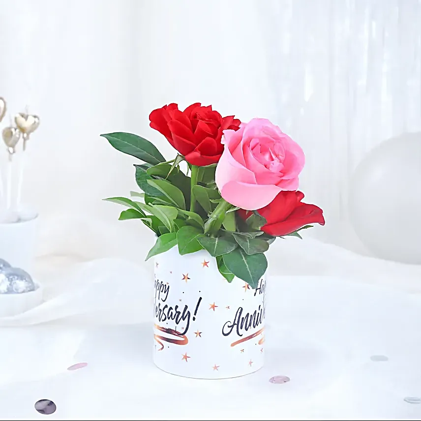 Happy Anniversary Rose Mug