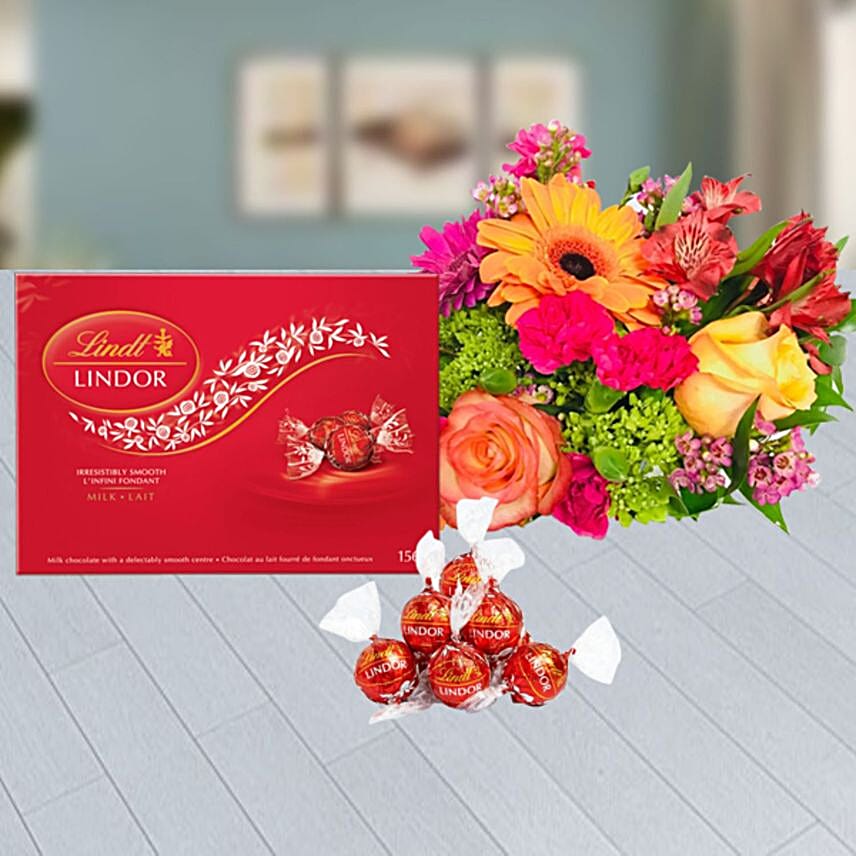 Lindor and Mixed Flowers