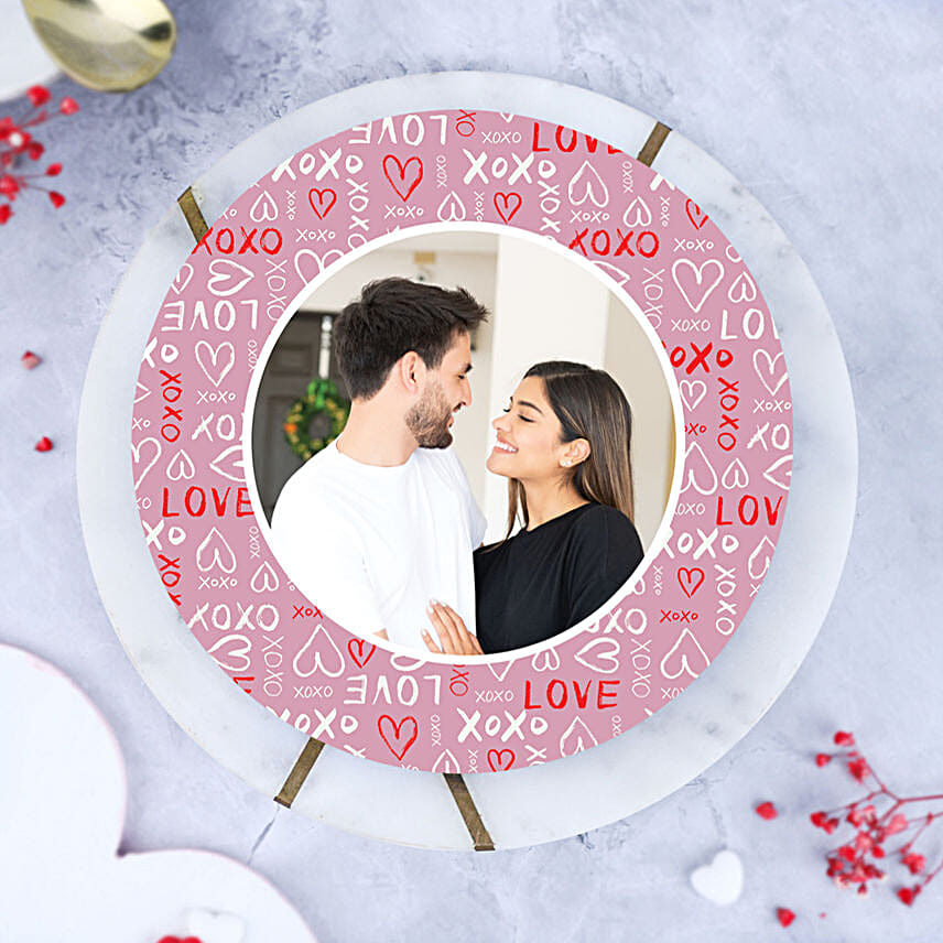 Love Frame Chocolate Cake Half Kg