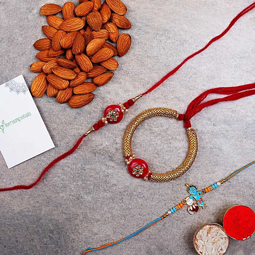 Lumba And Kids Rakhi With Almonds