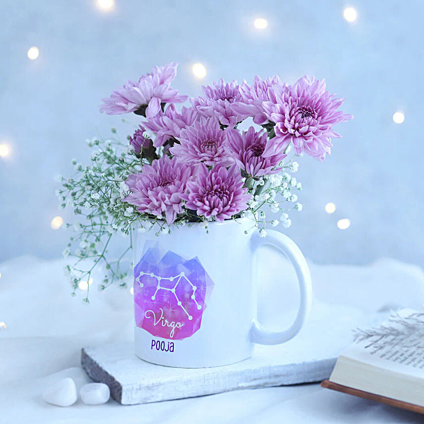 Magical Daisy Virgo Personalised Mug