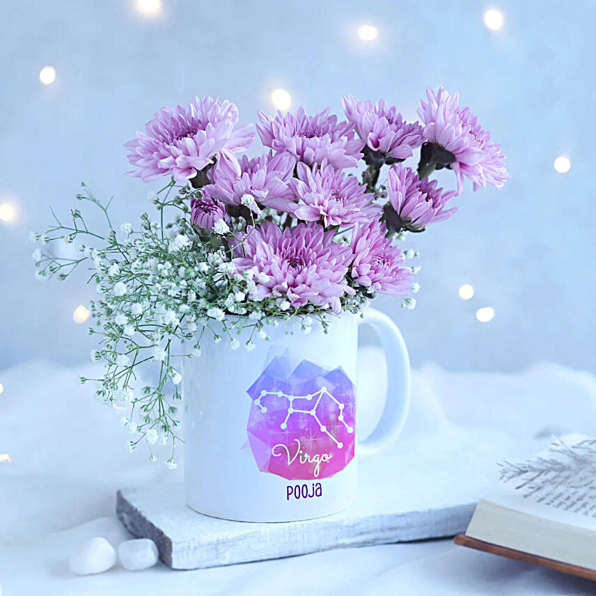 Magical Daisy Virgo Personalised Mug
