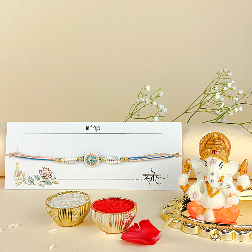 Meenakari Love Bond Rakhi N Ganesha Blessings Idol