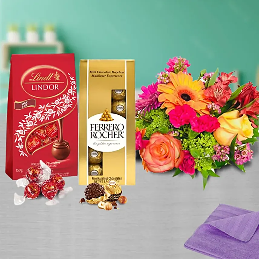 Mixed Flower And Chocolate
