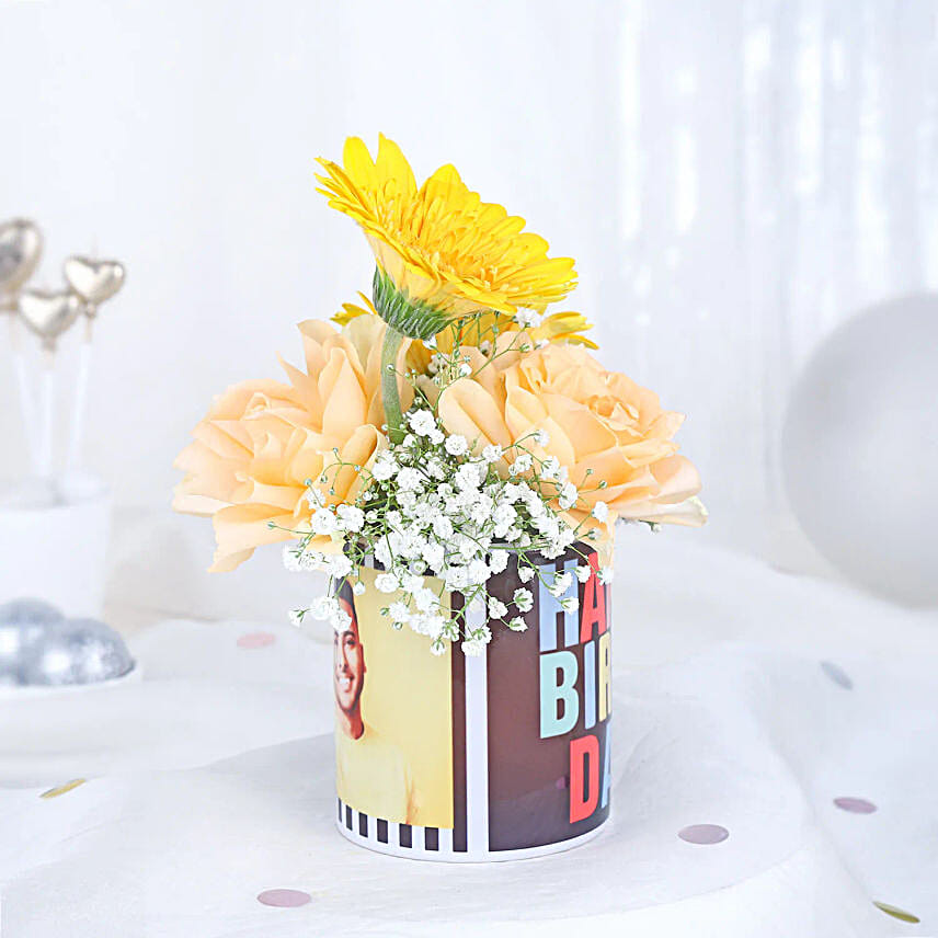 Mugful Blooms of Birthday Cheer