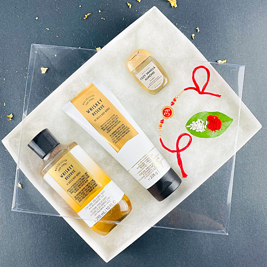 Om Serenity Rakhi N Daily Essentials Combo