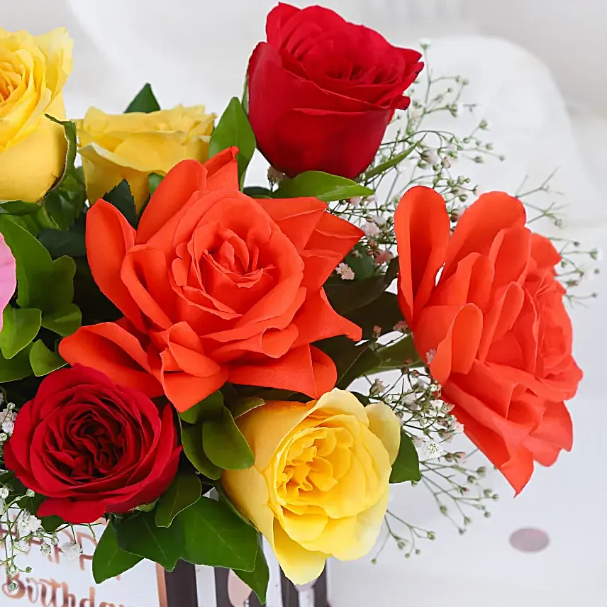 Personalised Birthday Bouquet of Roses