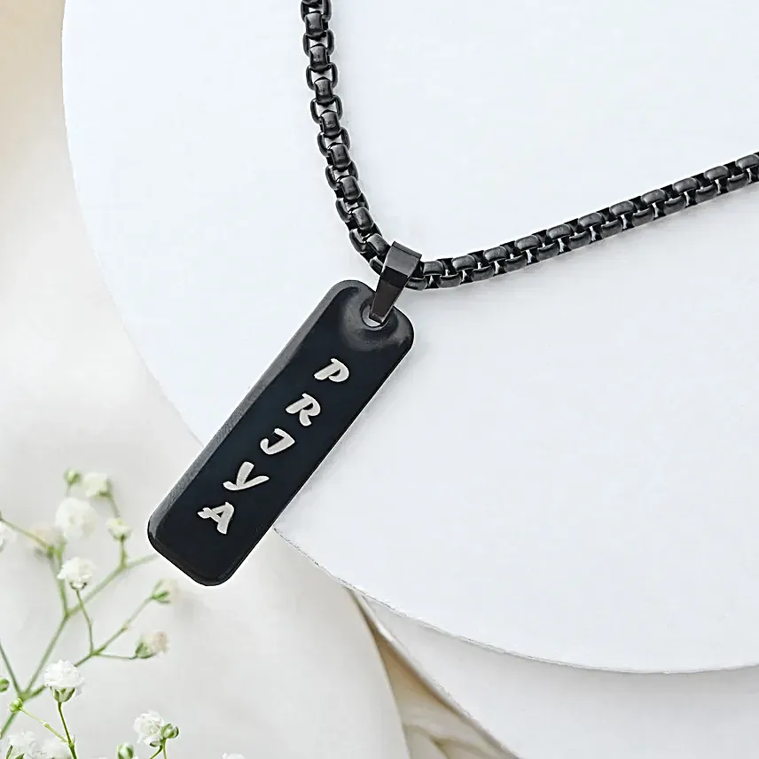Personalised Black Elegant Neck Chain