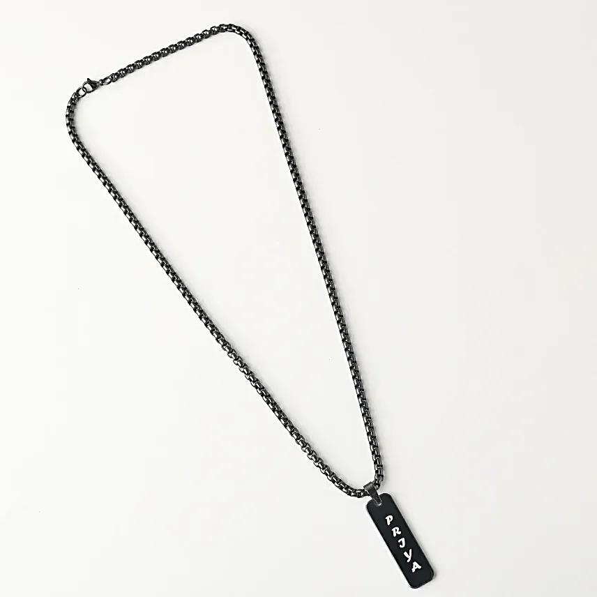 Personalised Black Elegant Neck Chain