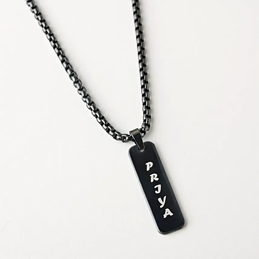 Personalised Black Elegant Neck Chain
