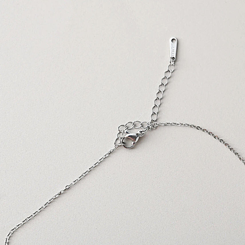 Personalised Black Neck Chain With Sqaure Pendant