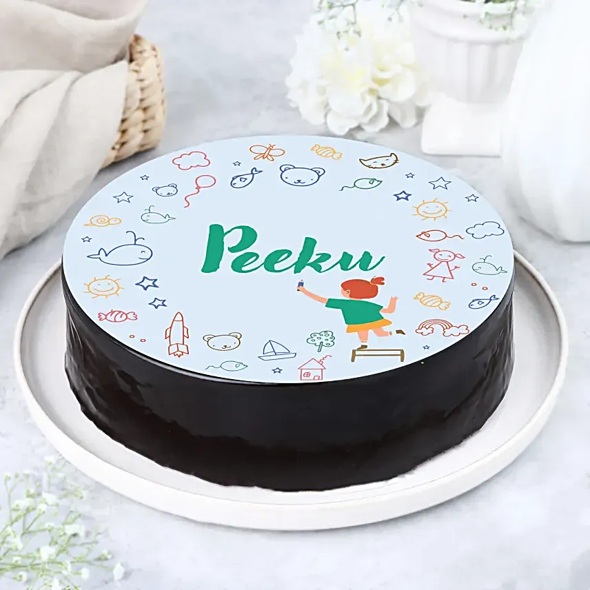 Personalised Blissful Chocolate Cake Half Kg