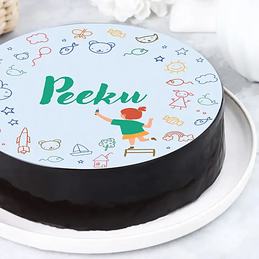 Personalised Blissful Chocolate Cake Half Kg