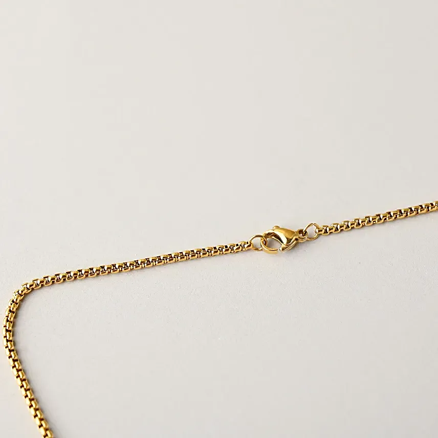 Personalised Golden Elegance Square Neck Chain