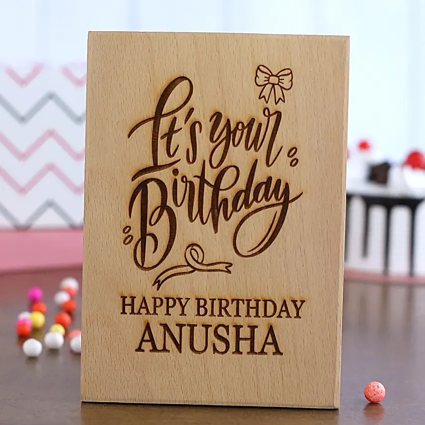 Personalised Happy Birthday Engraved Plaque