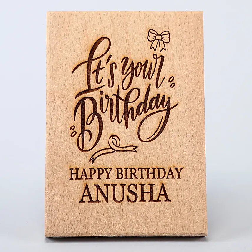 Personalised Happy Birthday Engraved Plaque